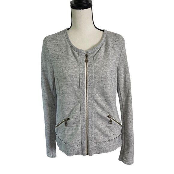 Anthropologie Drew Zip Up Knit Jacket with Raw Edges - Medium - Picture 1 of 10